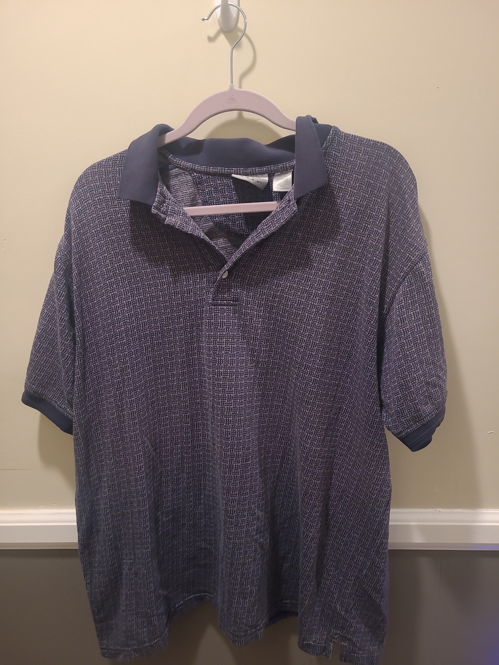 Farah Mens 2XL Birch Knitted Polo Shirt Short Sleeve Navy Blue Golf Casual
